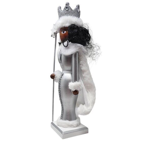 Ethnic Princess Silver and White 14" Christmas Nutcracker - Picture 2 of 5